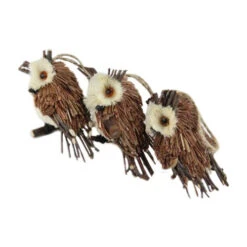 Northlight Set 3 Sisal And Twig Owl Christmas Ornaments, 3.5" -Christmas Decoration Store slkagdtfzcgk3k8jxip4huqmcm9pjq5n 42252.1665610426