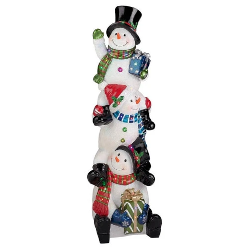 49" Illuminated Holiday Snowman Statue 3 49" Illuminated Holiday Snowman Statue