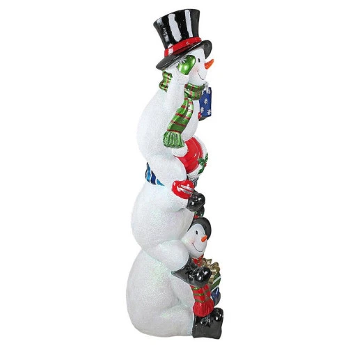 49" Illuminated Holiday Snowman Statue 5 49" Illuminated Holiday Snowman Statue - Image 3