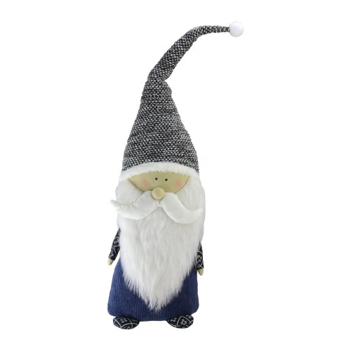 Northlight 27.5" Blue And Gray Standing Santa Gnome Tabletop Decor 3 Northlight 27.5" Blue And Gray Standing Santa Gnome Tabletop Decor