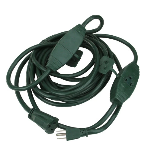 25' Stanley 3-Outlet Green Heavy Duty Outdoor Grounded Landscaping Projector Cord 3 25' Stanley 3-Outlet Green Heavy Duty Outdoor Grounded Landscaping Projector Cord