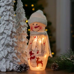 11" White And Red Lighted Snowman Christmas Tabletop Decoration 11 11" White And Red Lighted Snowman Christmas Tabletop Decoration -Christmas Decoration Store stonycreek bfx8244 5 05991.1588415812