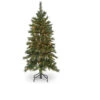 Christmas Central 4.5’ Pre-Lit Tiffany Fir Slim Artificial Christmas Tree, White Lights
