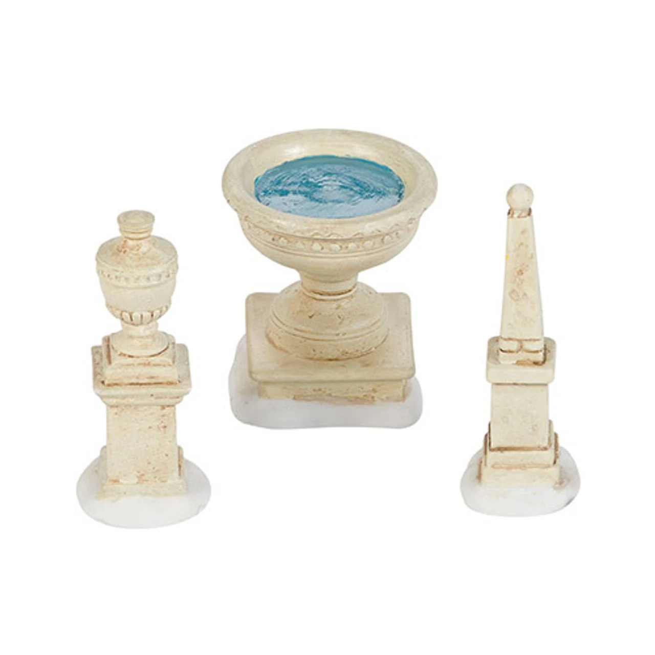 Department 56 Set Of 3 Ivory And White Tudor Gardens Monuments Accessory 2.5" 3 Department 56 Set Of 3 Ivory And White Tudor Gardens Monuments Accessory 2.5"