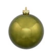 60ct Olive Green Shatterproof Shiny Christmas Ball Ornaments 2.5" (60mm)
