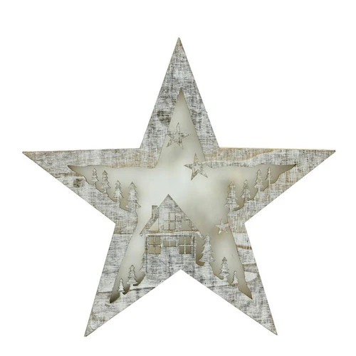 Northlight 11" Silver Rustic LED Lighted Star Christmas Decor 3 Northlight 11" Silver Rustic LED Lighted Star Christmas Decor