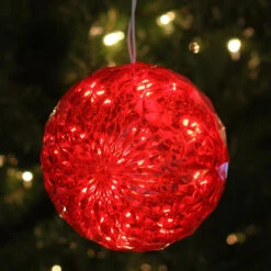 Northlight 6” Red LED Christmas Crystal Sphere Hanging Outdoor Decoration -Christmas Decoration Store trsk02lyqrbegzdvpoowpcqnktdiwlim 36294.1588414535