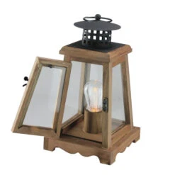 10" Brown And Black LED Lighted Trapezoid Hanging Indoor Lantern -Christmas Decoration Store uaifecuockaxlup3zcvnydssk1t5qddv 46728.1588396760