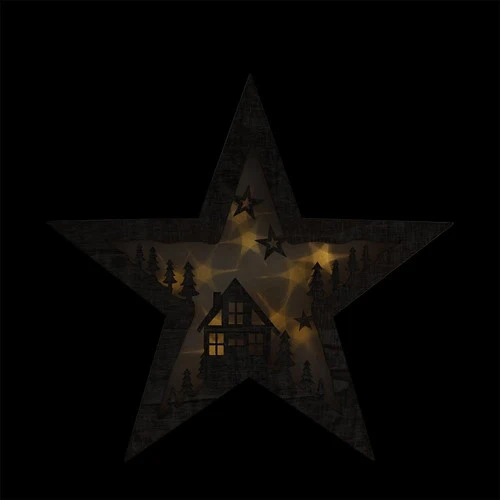 Northlight 11" Silver Rustic LED Lighted Star Christmas Decor 4 Northlight 11" Silver Rustic LED Lighted Star Christmas Decor - Image 2