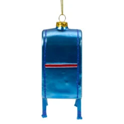 Northlight 4.5" Shiny Blue "Express Mail" USPS Mailbox Glass Christmas Ornament -Christmas Decoration Store ups 2020 3 69858.1659562050