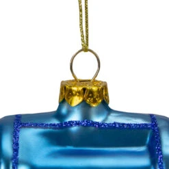 Northlight 4.5" Shiny Blue "Express Mail" USPS Mailbox Glass Christmas Ornament -Christmas Decoration Store ups 2020 4 50964.1664639667