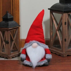Northlight 18" Red Sitting Santa Christmas Gnome With Gray Faux Fur Trim -Christmas Decoration Store uzm4insaweoxcu032yn7t2qsmt0gptn7 65219.1588415060