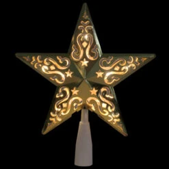 Northlight 8.5" Lighted Gold And White Star Cut-Out Design Christmas Tree Topper - Clear Lights -Christmas Decoration Store v052d8xmwzh2jlrsqka5p73sursw7tsj 53213.1649952853