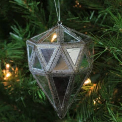 Northlight 5.5" Gray And Clear Mirrored Geometric Drop Christmas Ornament -Christmas Decoration Store v78qnbqenhlbtdknuruwu5cdtznox2q3 20581.1588370999