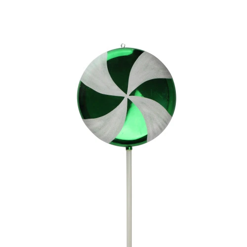 40" Apple Green And White Swirl Lollipop Christmas Ornament 3 40" Apple Green And White Swirl Lollipop Christmas Ornament