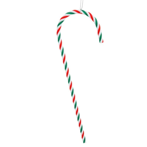 Set Of 2 Red And Green Striped Candy Cane Christmas Ornaments 18" 4 Set Of 2 Red And Green Striped Candy Cane Christmas Ornaments 18" - Image 2