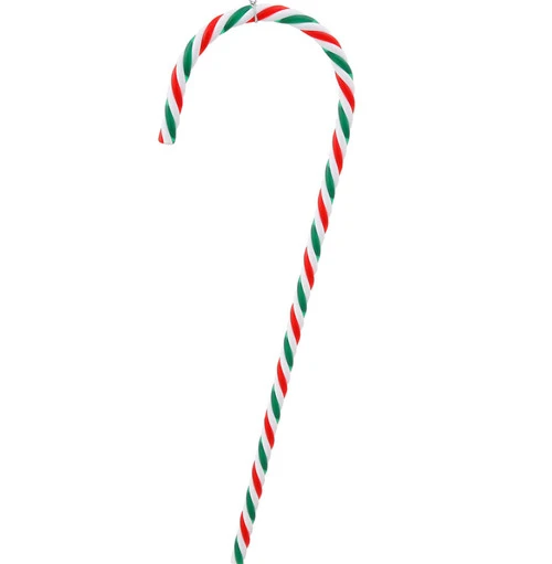 Set Of 2 Red And Green Striped Candy Cane Christmas Ornaments 18" 5 Set Of 2 Red And Green Striped Candy Cane Christmas Ornaments 18" - Image 3
