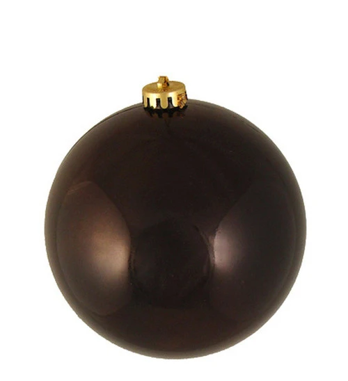 12ct Brown Shatterproof Shiny Christmas Ball Ornaments 4" (100mm) 4 12ct Brown Shatterproof Shiny Christmas Ball Ornaments 4" (100mm) - Image 2