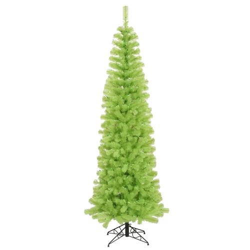 12' Pre-Lit Pencil Artificial Christmas Tree - Green Lights 3 12' Pre-Lit Pencil Artificial Christmas Tree - Green Lights